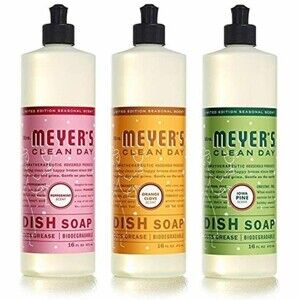 Mrs. Meyer’s Holiday Liquid Dish Soap Variety Pack, (Iowa‎ Pine, Orange Clove,